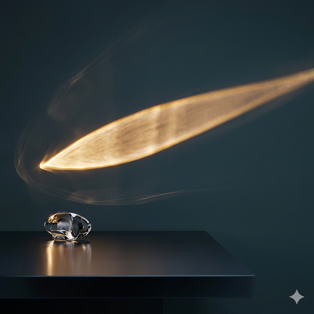 Haseeb Noir™ Crystal Aura LED Lamp – Luxury Italian Bedside Night Light Projector for Bedroom & Living Room
