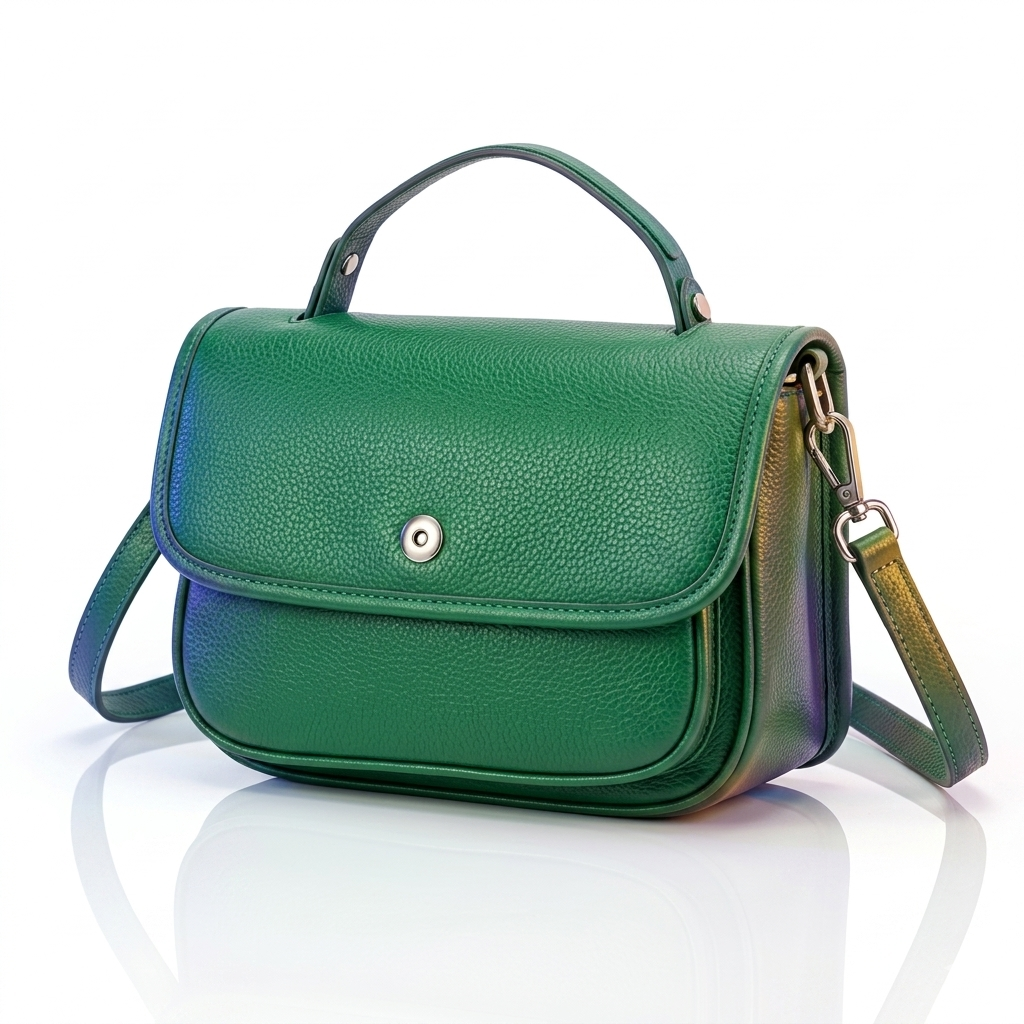 Haseeb Noir™ Emerald Luxe Genuine Leather Crossbody Bag