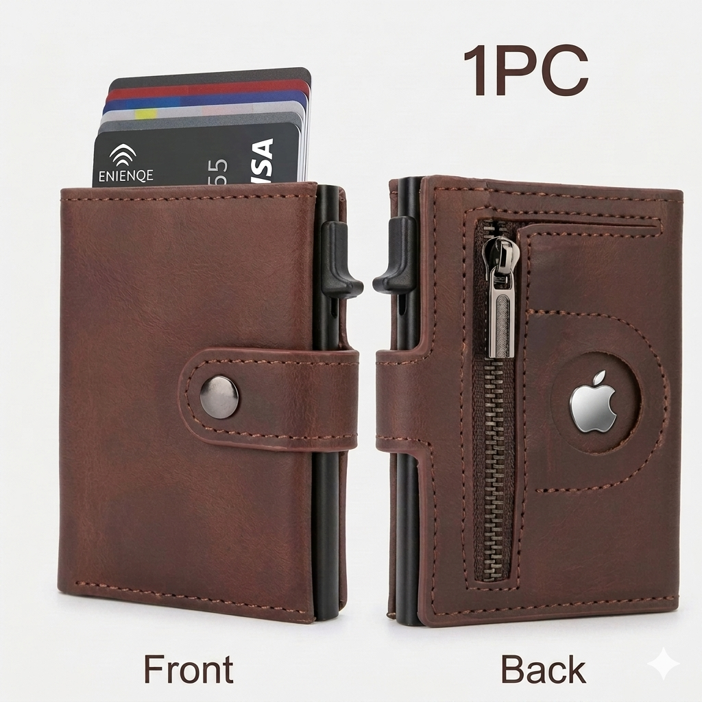 Haseeb Noir™ Carbon RFID Wallet – Luxury Slim AirTag Card Holder for Men